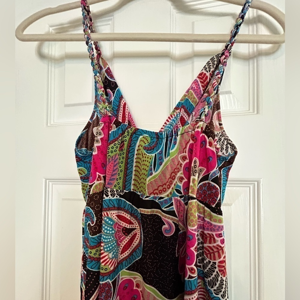 KU2 dress. Kokomo Unlimited. Spaghetti straps. Bright colors. Maxi length Size M - Picture 2 of 5